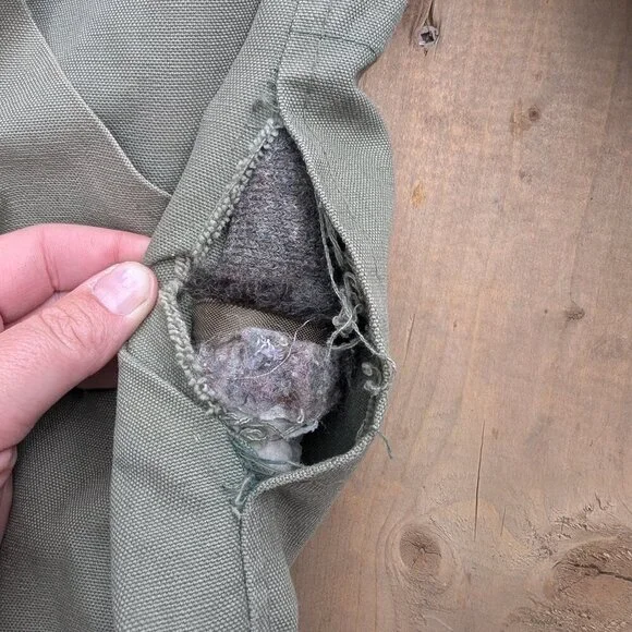 Vintage Canadian Military Army Parka Olive Green Combat Field Jacket Lined - Picture 6 of 12